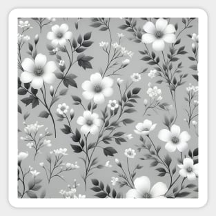 White Flowers Sticker